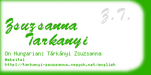zsuzsanna tarkanyi business card